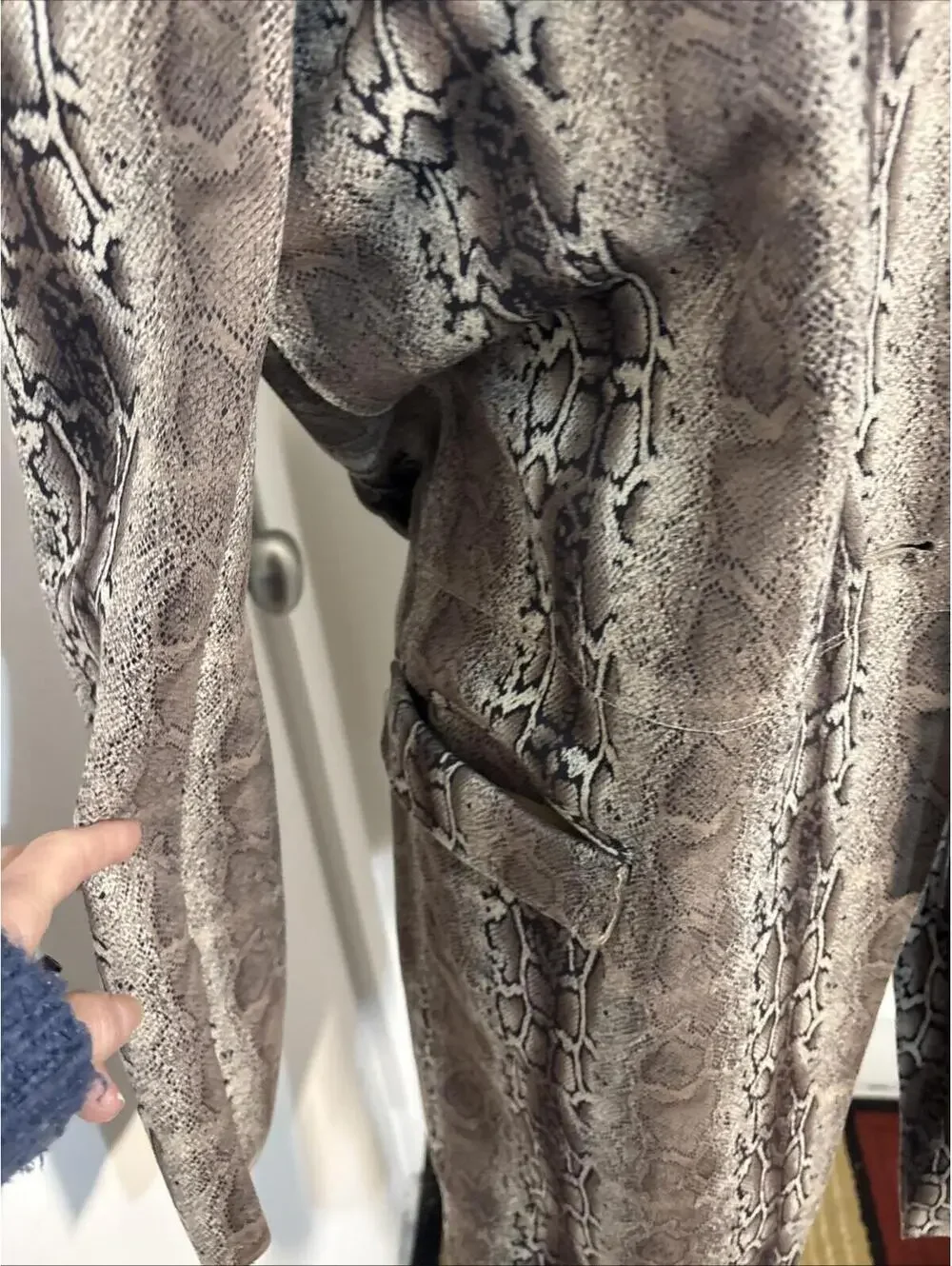BlankNYC Snake Charmer Faux Suede‎ Jacket Coat Womens Size XS Brown Tan